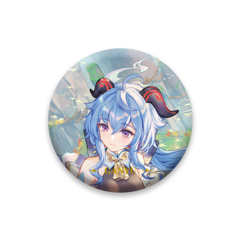 Genshin Impact Ganyu character badge anime collectible pin