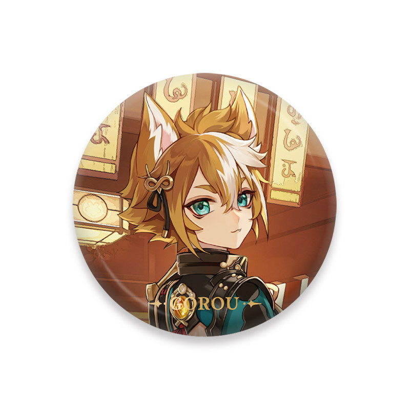 Genshin Impact Gorou character badge anime collectible pin