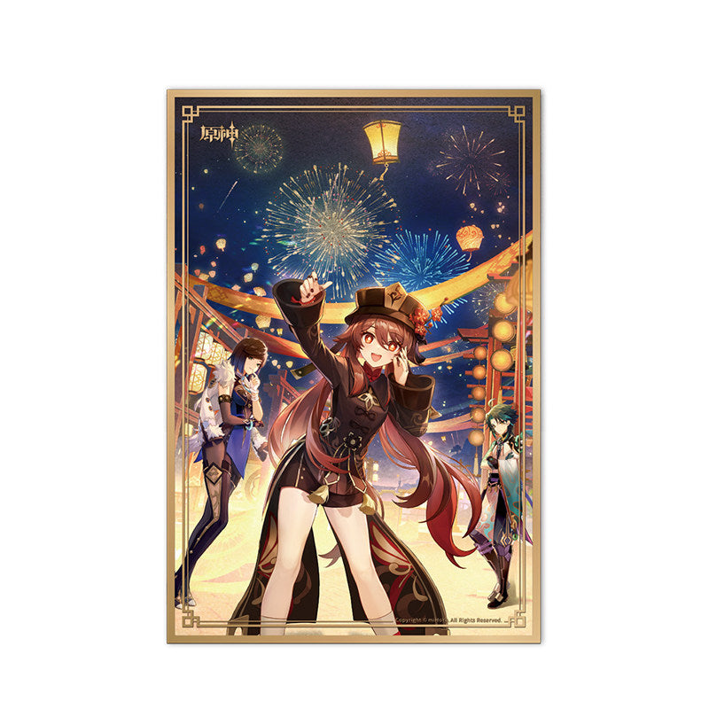 Genshin Impact Hu Tao acrylic art print theme series collectible card
