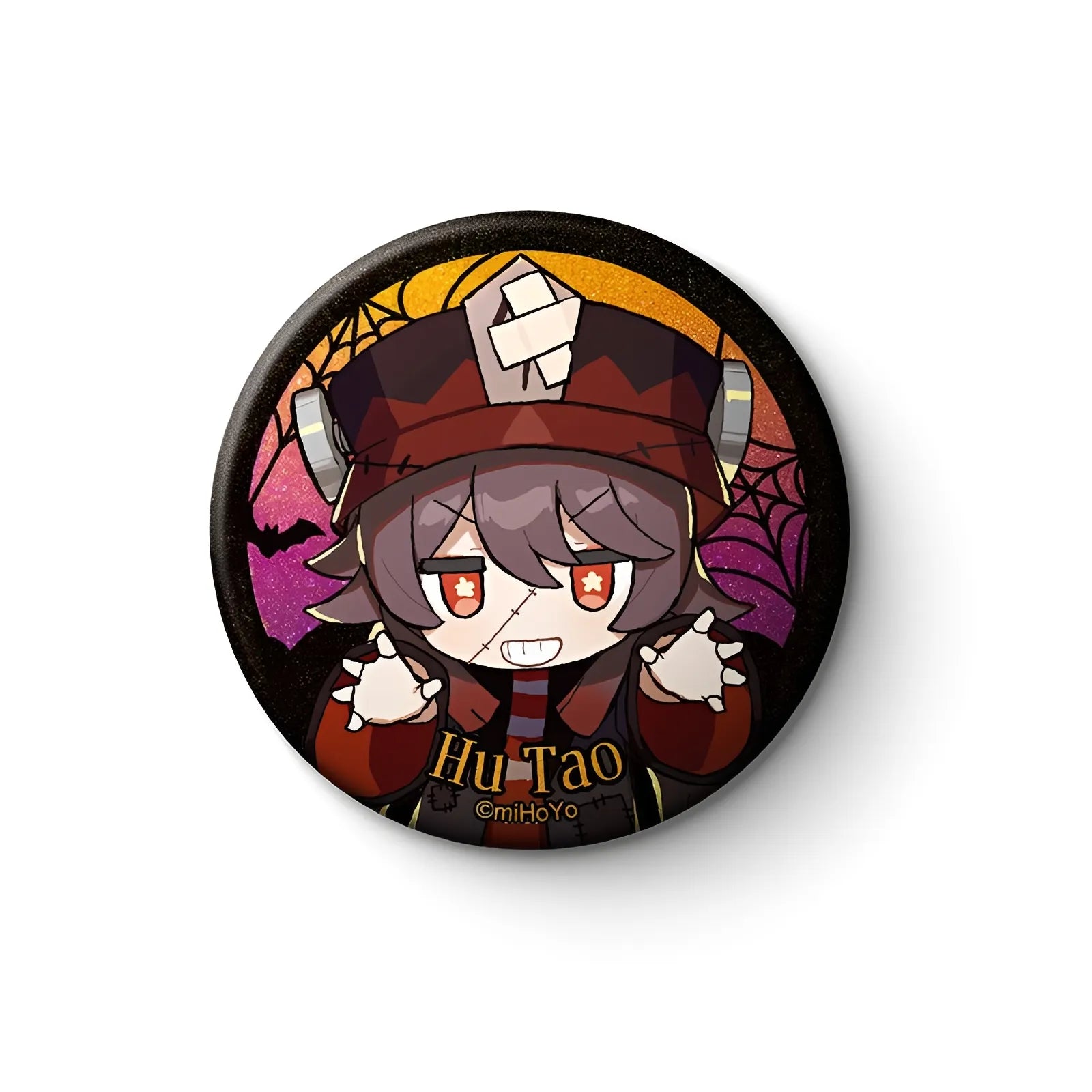Genshin Impact Hu Tao Halloween dress up chibi badge collectible anime pin