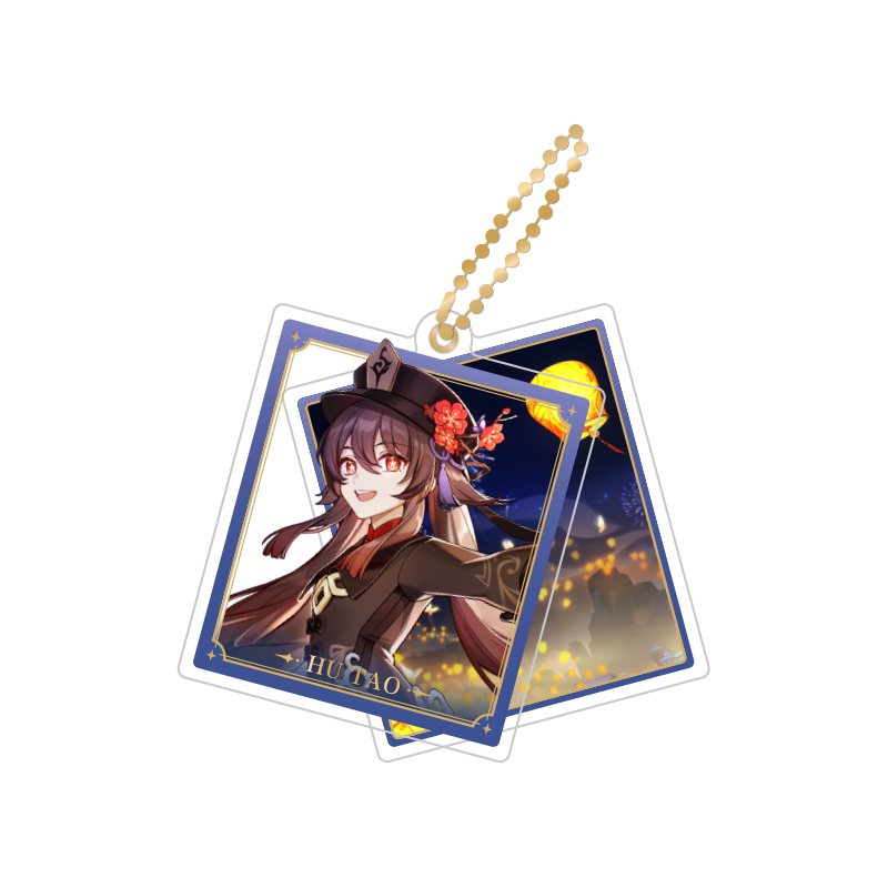 Genshin Impact Hu Tao rotating double-sided acrylic keychain