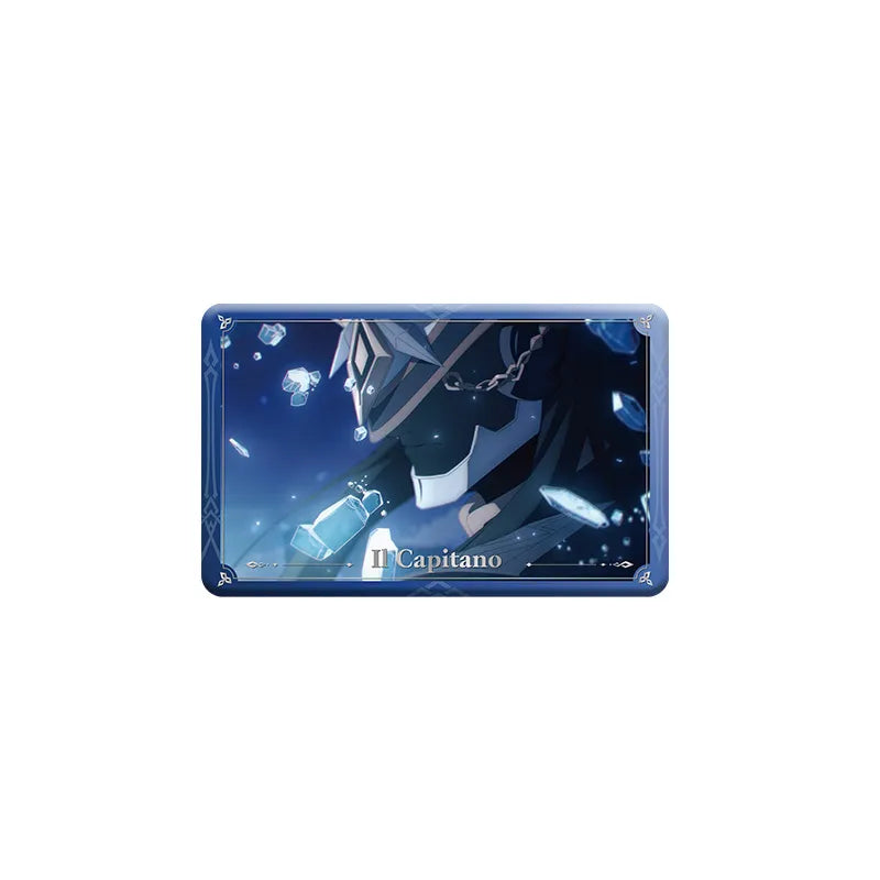 Genshin Il Capitano Memories of This Life Square Badge Style B featuring collectible artwork