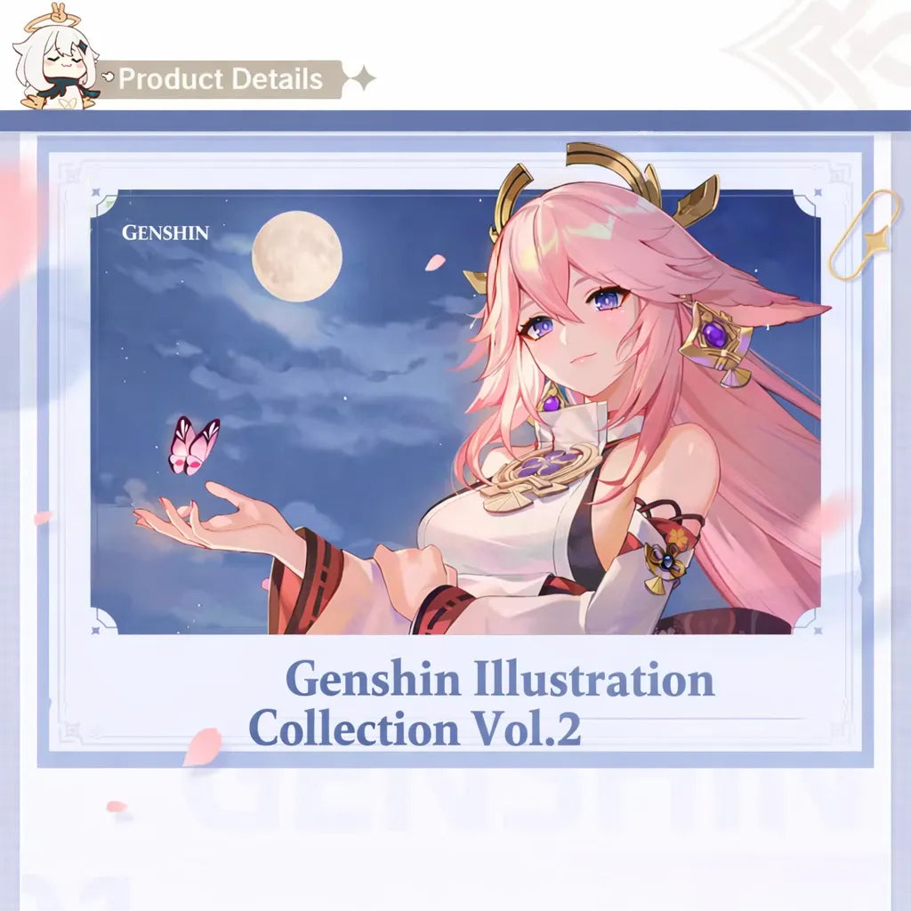 Genshin Impact Illustration Collection Vol.2 box front design art book packaging
