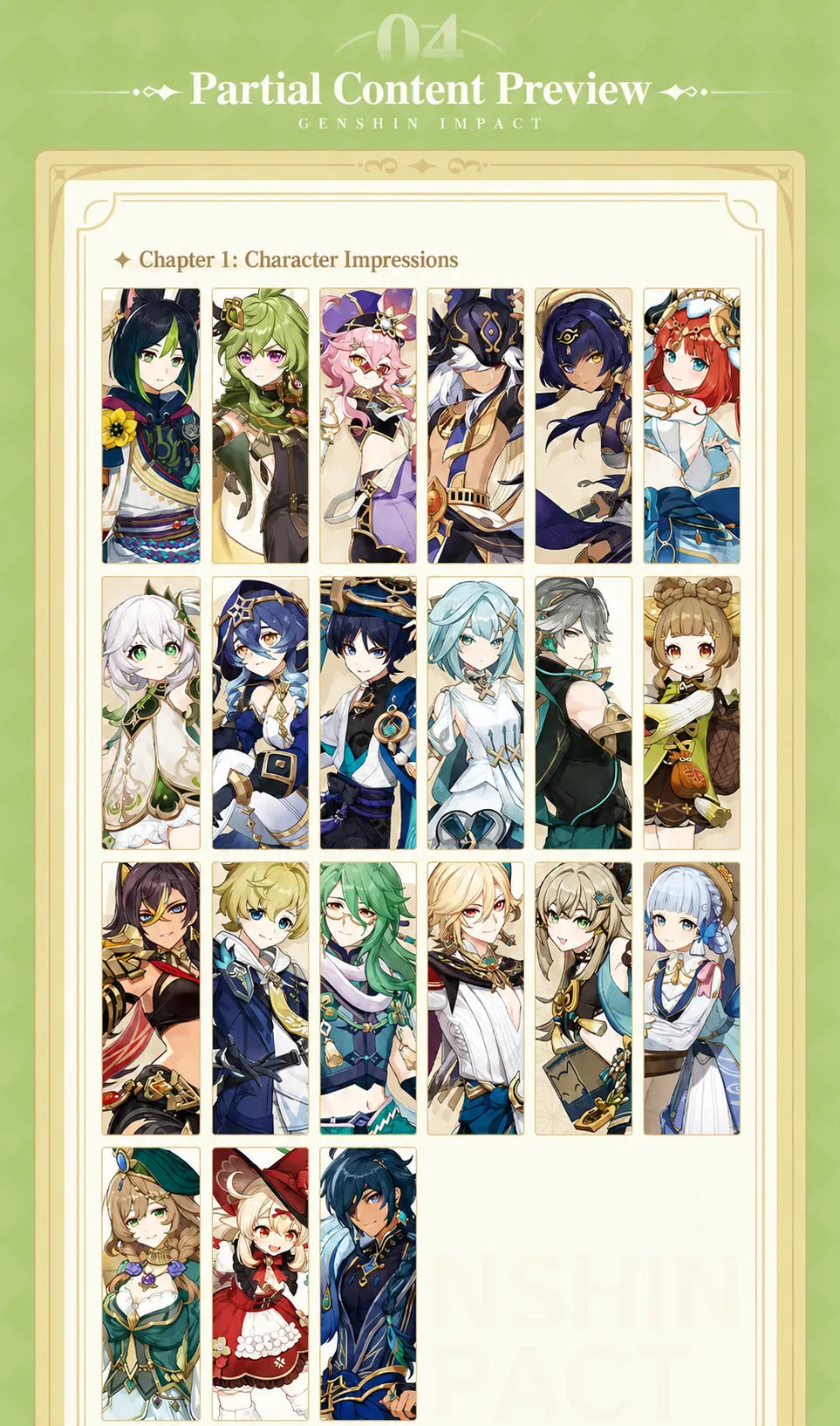 Genshin Impact Illustration Collection Vol.3 content preview overview