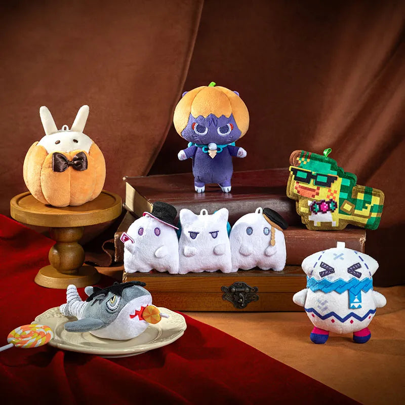 Genshin Immernachtreich Reverie Series Plush Charm featuring Arlecchino Kinich Klee Wanderer Wriothesley
