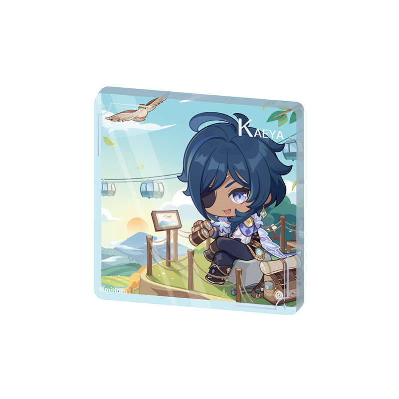 Genshin Impact Kaeya offline store series chibi acrylic standee thick display figure character design