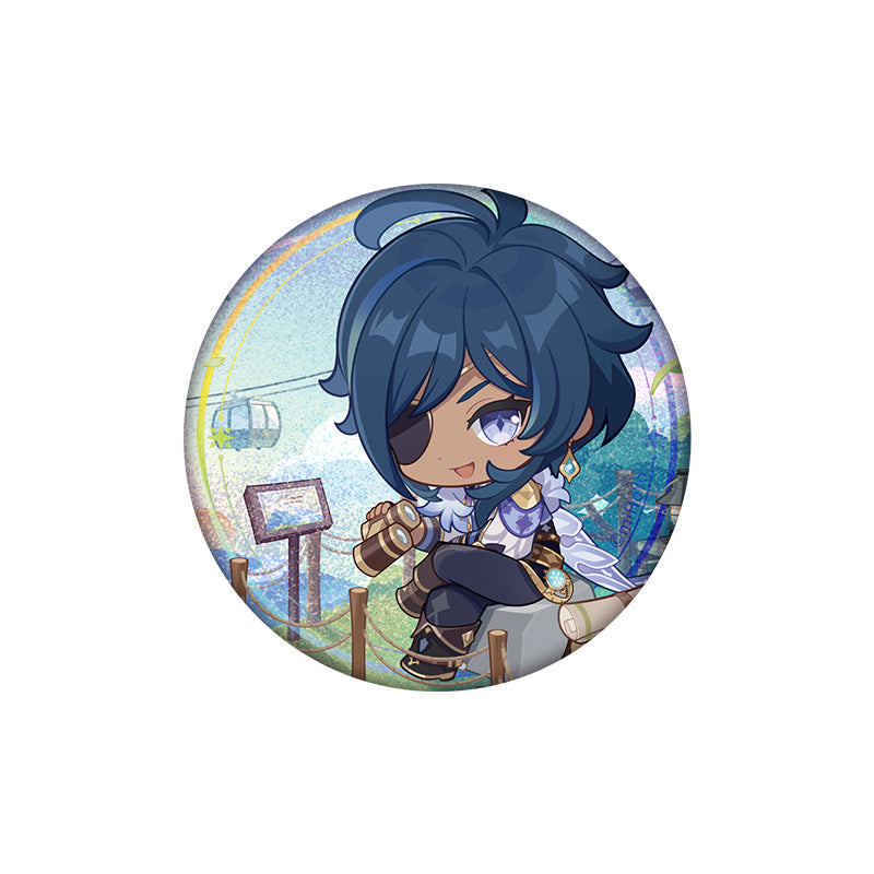 Genshin Impact Kaeya offline store series chibi tinplate badge round pin character design
