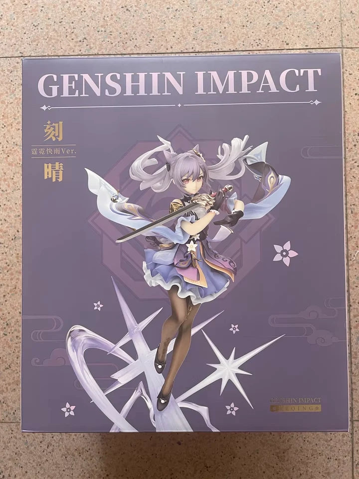 Keqing Genshin Impact figure components shown during assembly by customer