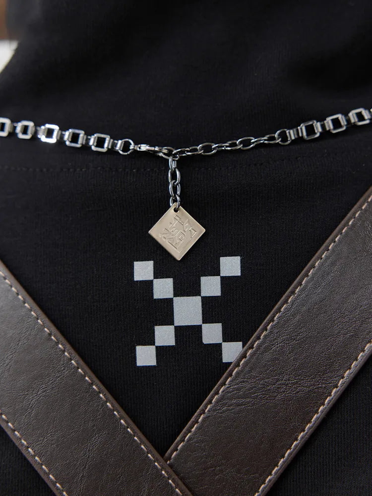 Character themed necklace showcasing custom metal charm and decorative accents