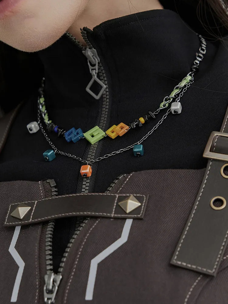 Stylish layered necklace inspired by Kinich themed fashion collection