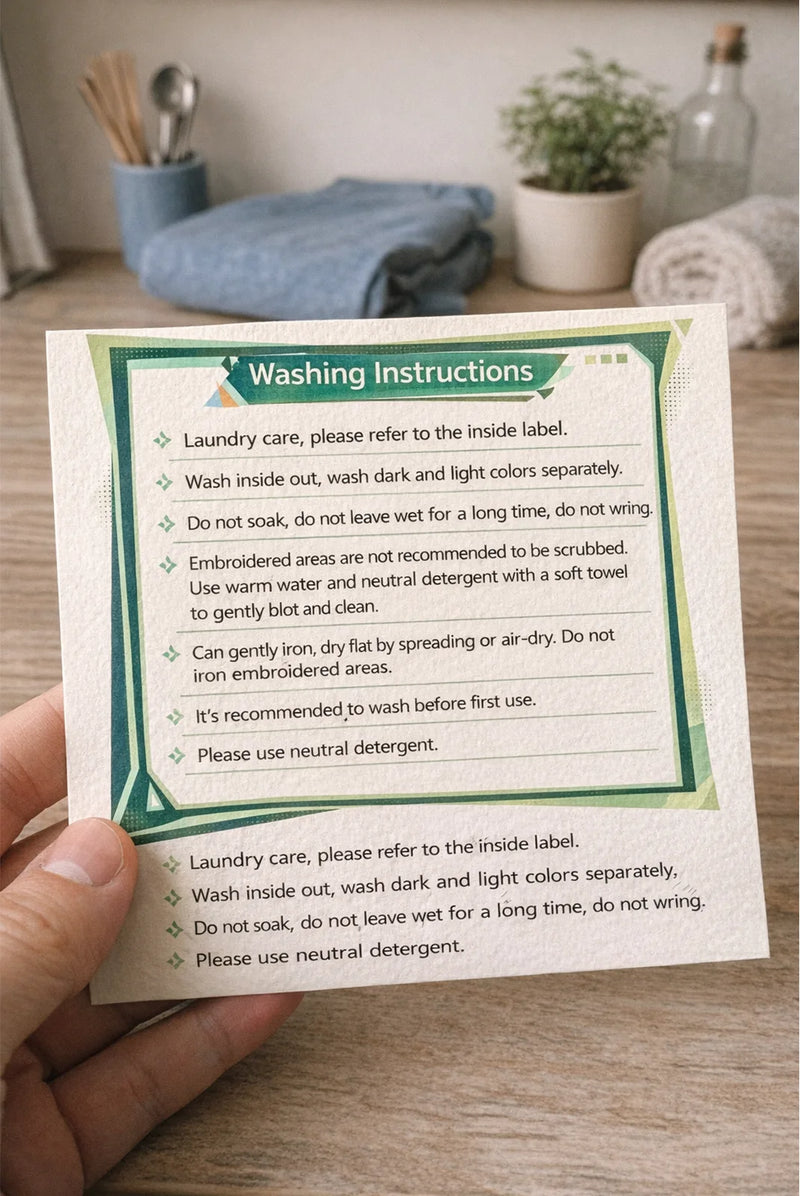 Genshin Impact Kinich Impression T-Shirt washing instructions and garment care guide