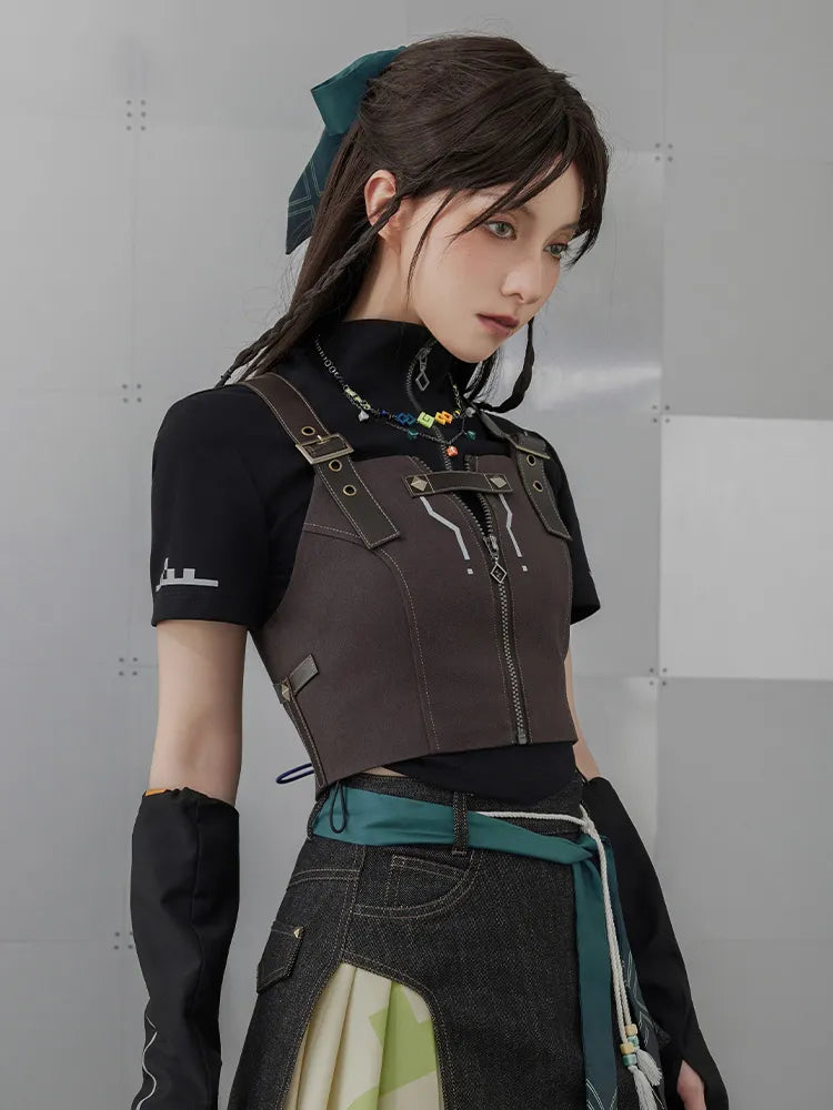 Kinich themed vest featuring contrast colors and character inspired details