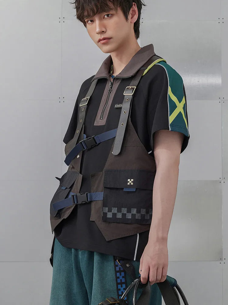 Genshin Impact Kinich Themed Impression Series Utility Vest front view with adjustable straps