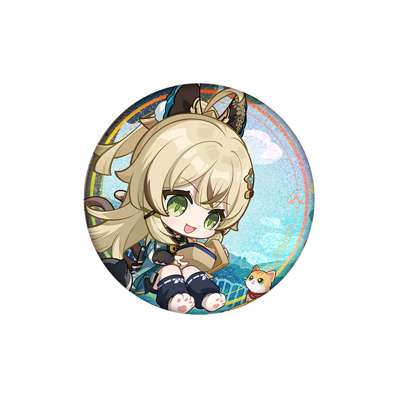 Genshin Impact Kirara offline store series chibi tinplate badge round pin character design