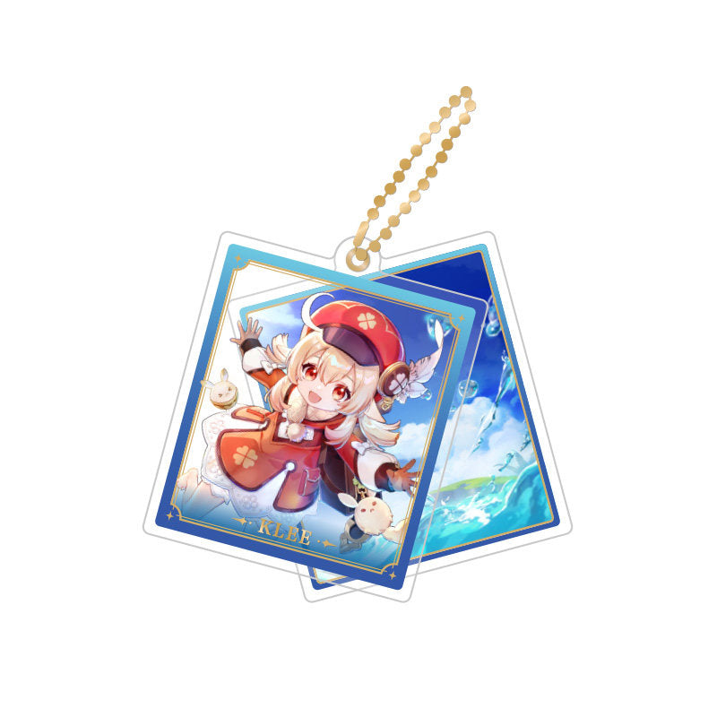 Genshin Impact Klee rotating double-sided acrylic keychain