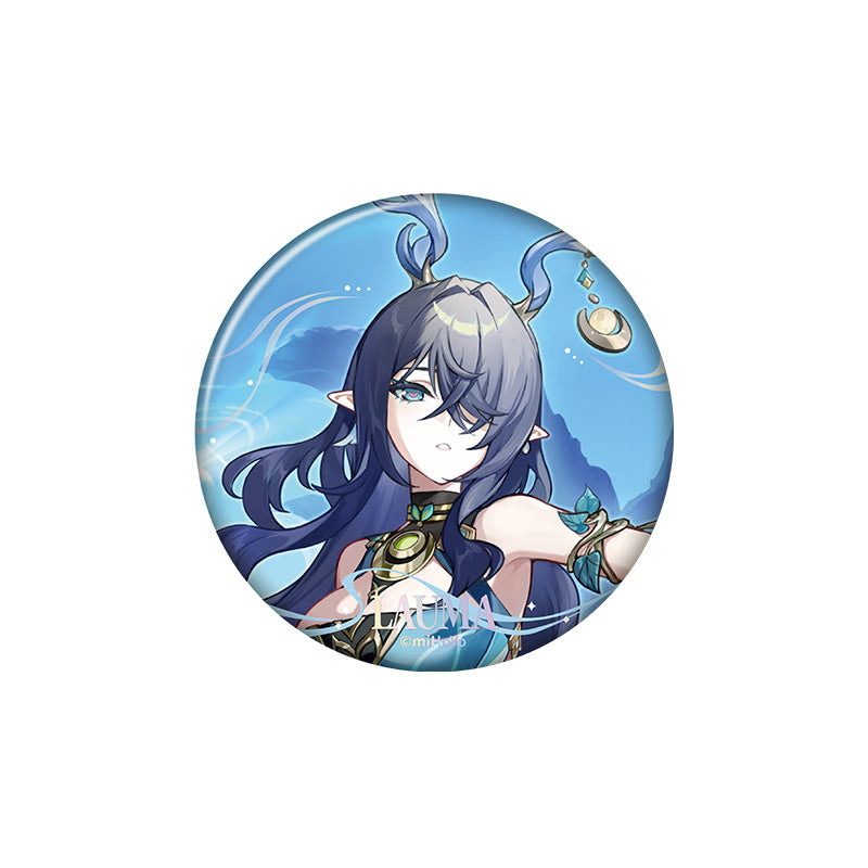 Genshin Impact Lauma B version character badge with holographic finish and themed artwork
