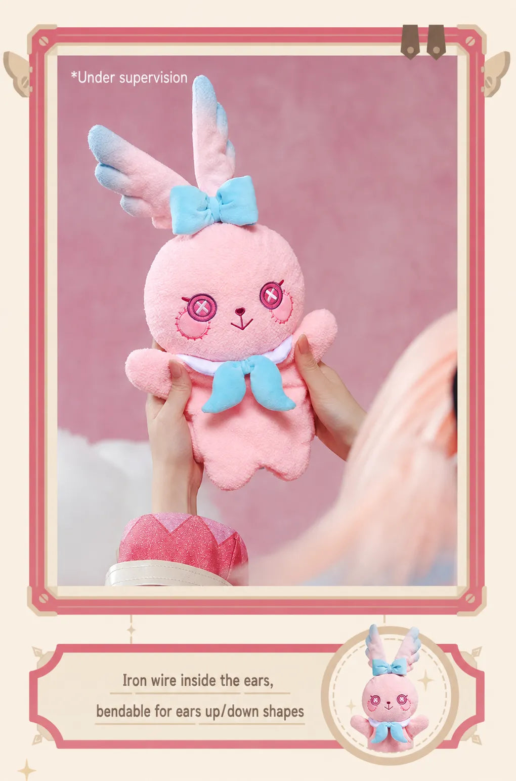 Linnea themed plush hand puppet shown during interactive use