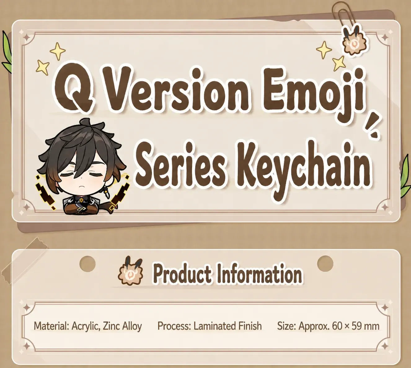 Genshin Impact acrylic keychain chibi expression design detail Liyue Harbor series