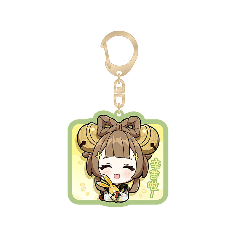 Genshin Impact Yaoyao chibi expression acrylic keychain Liyue Harbor series