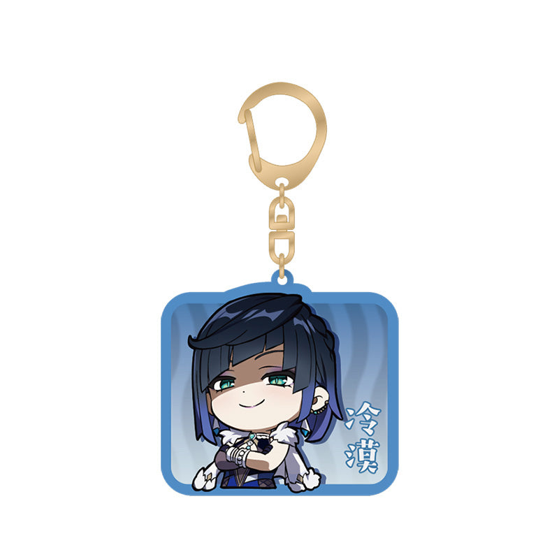 Genshin Impact Yelan chibi expression acrylic keychain Liyue Harbor series