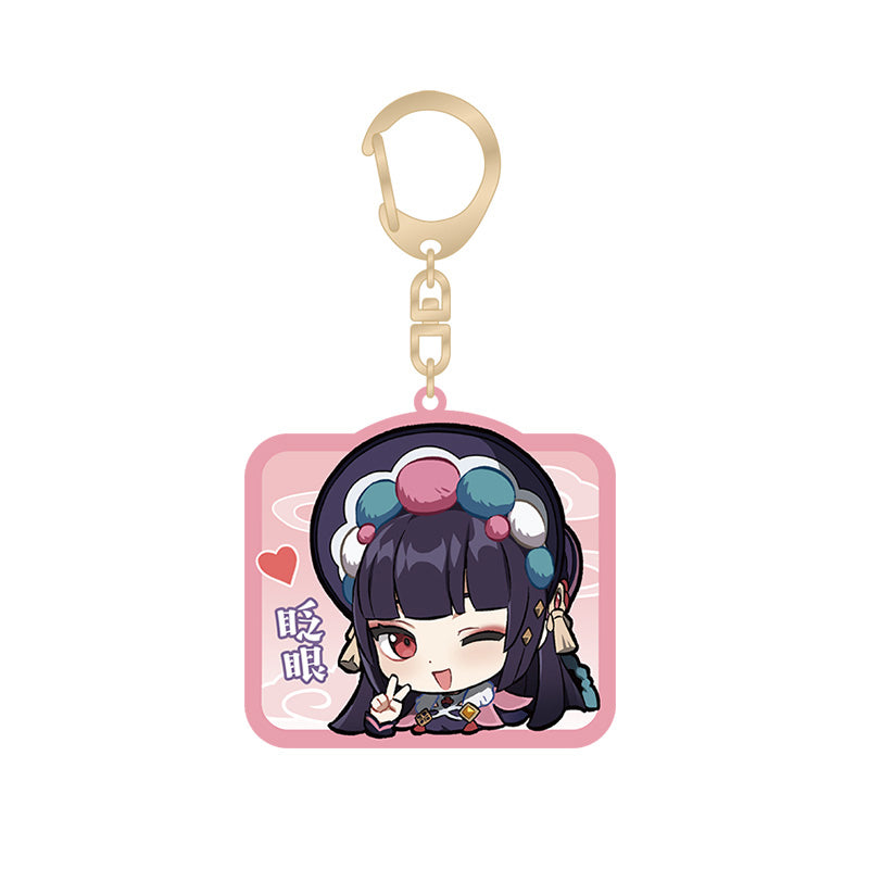 Genshin Impact Yun Jin chibi expression acrylic keychain Liyue Harbor series