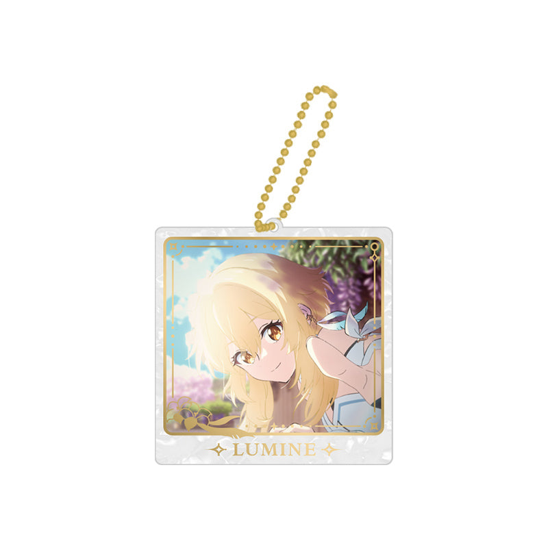 Genshin Impact Lumine dual-display acrylic charm with bright floral artwork from The Untraveled Path Series