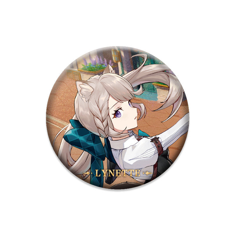 Genshin Impact Lynette character badge anime collectible pin