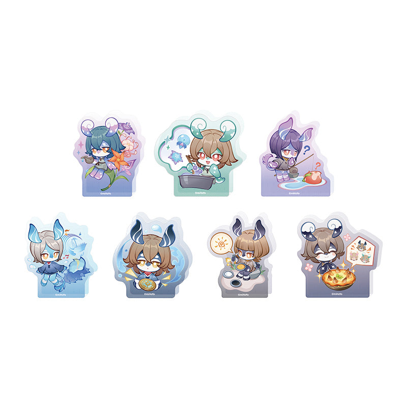 Genshin Melusine offline store series acrylic standee collection featuring Cosanzeana Hilaire Ais Fuqua Shalom Iara Verenata