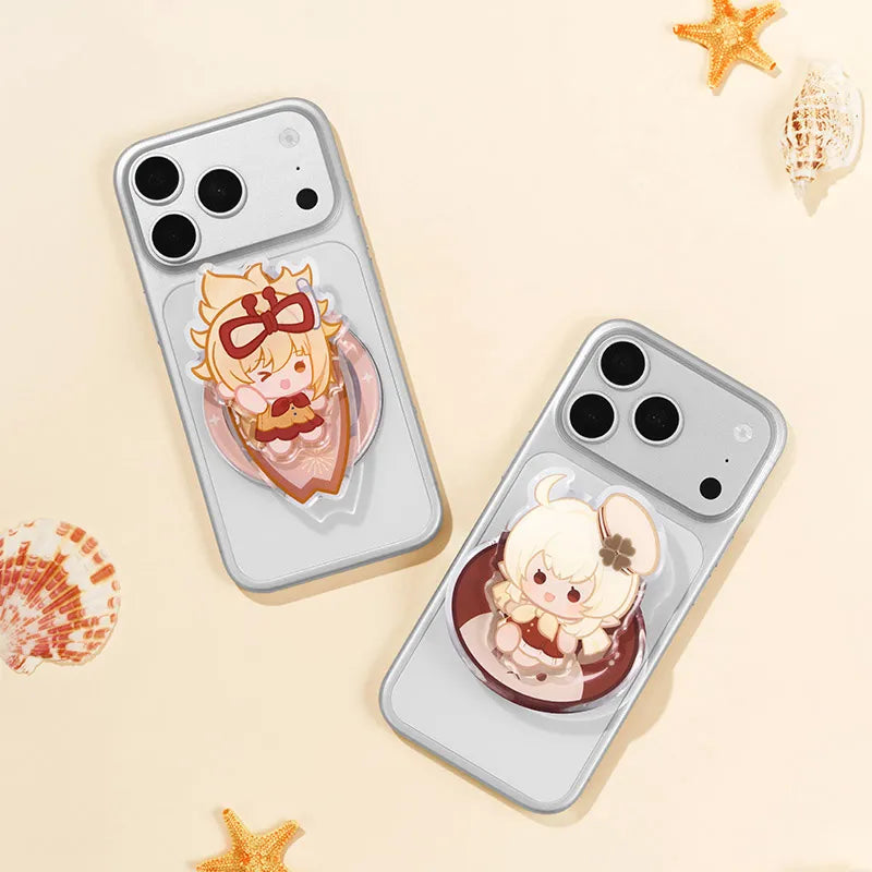 Midsummer Party Series magnetic phone stands with colorful Genshin Impact character designs
