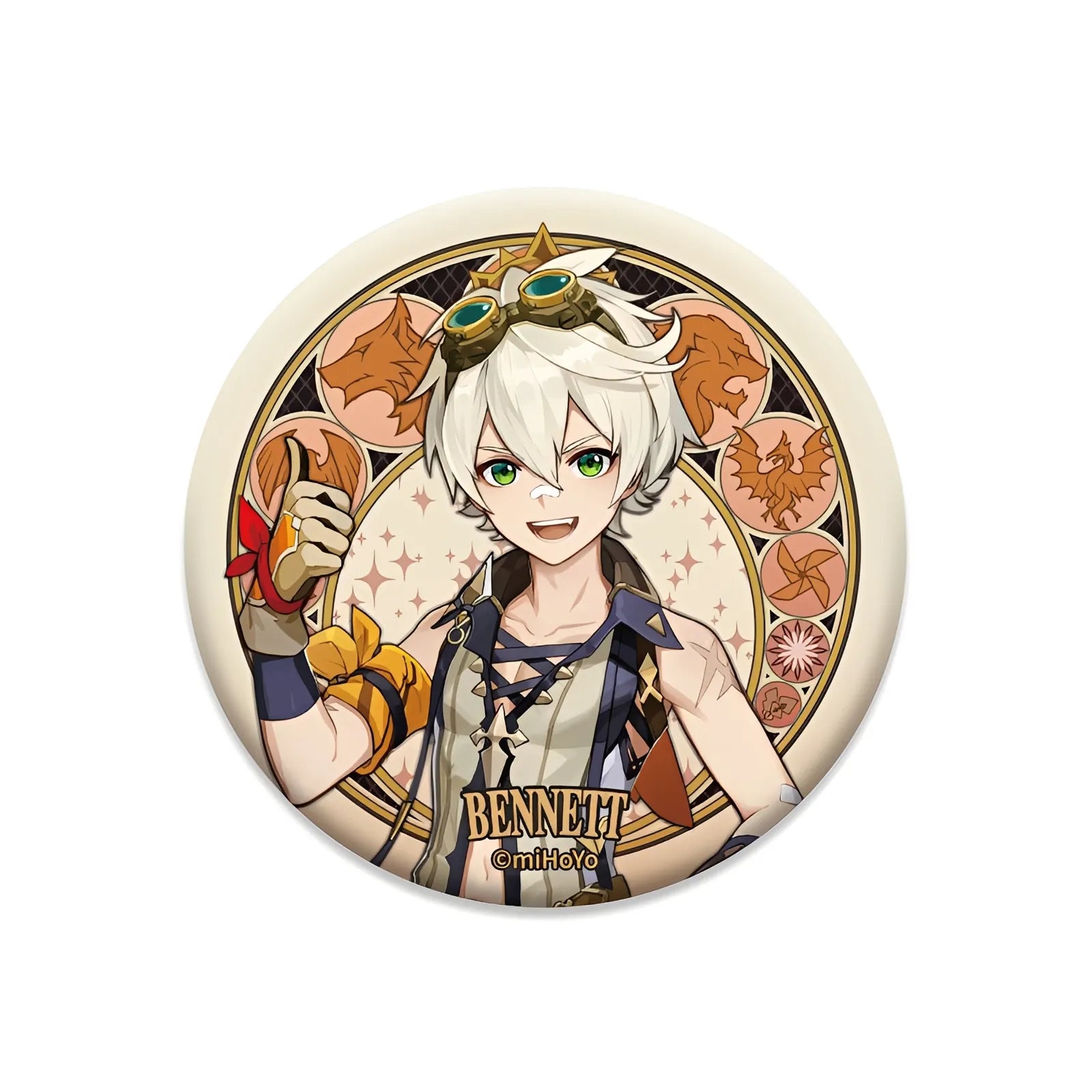 Genshin Impact Mondstadt Series Bennett character badge 75mm tinplate anime pin