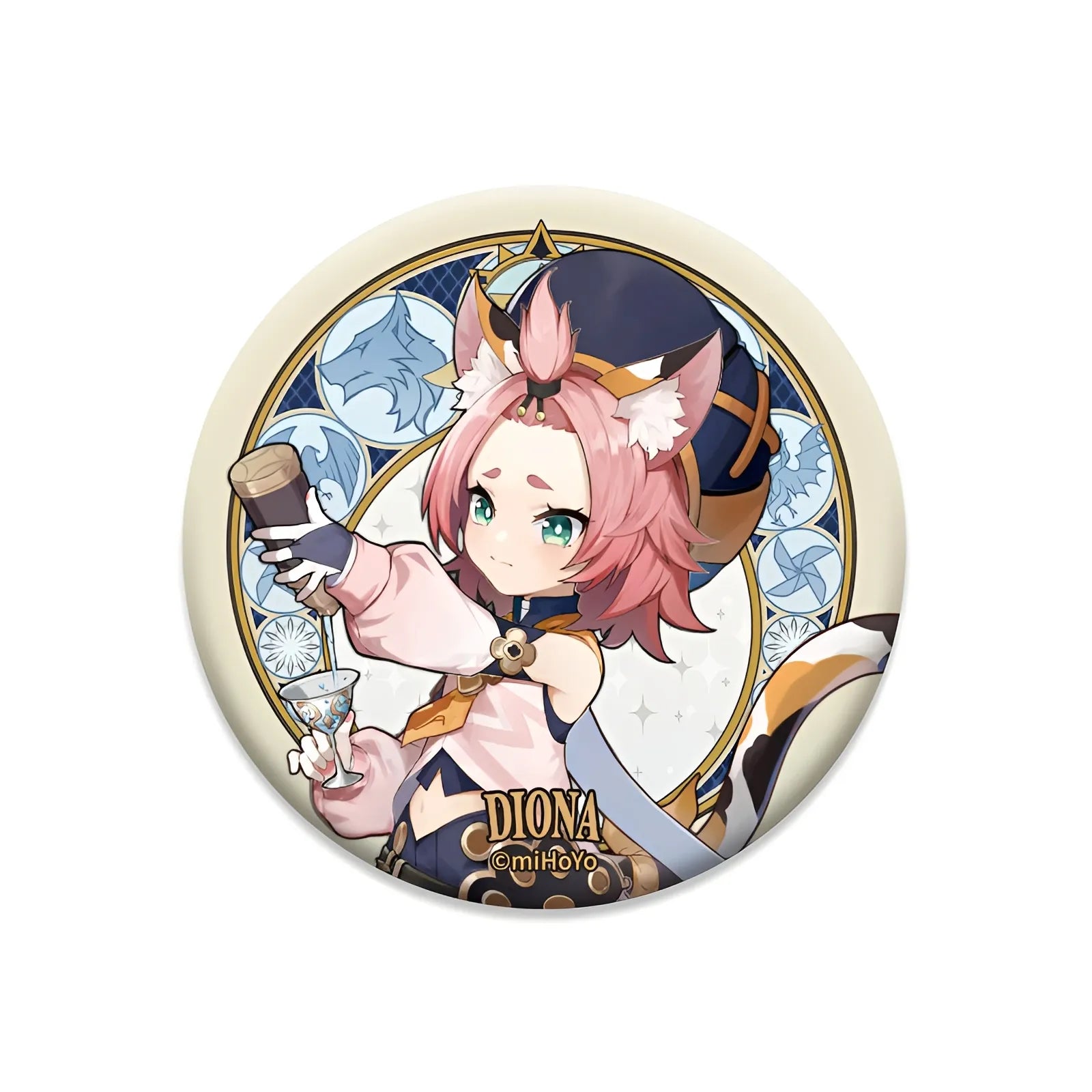 Genshin Impact Mondstadt Series Diona character badge 75mm tinplate anime pin