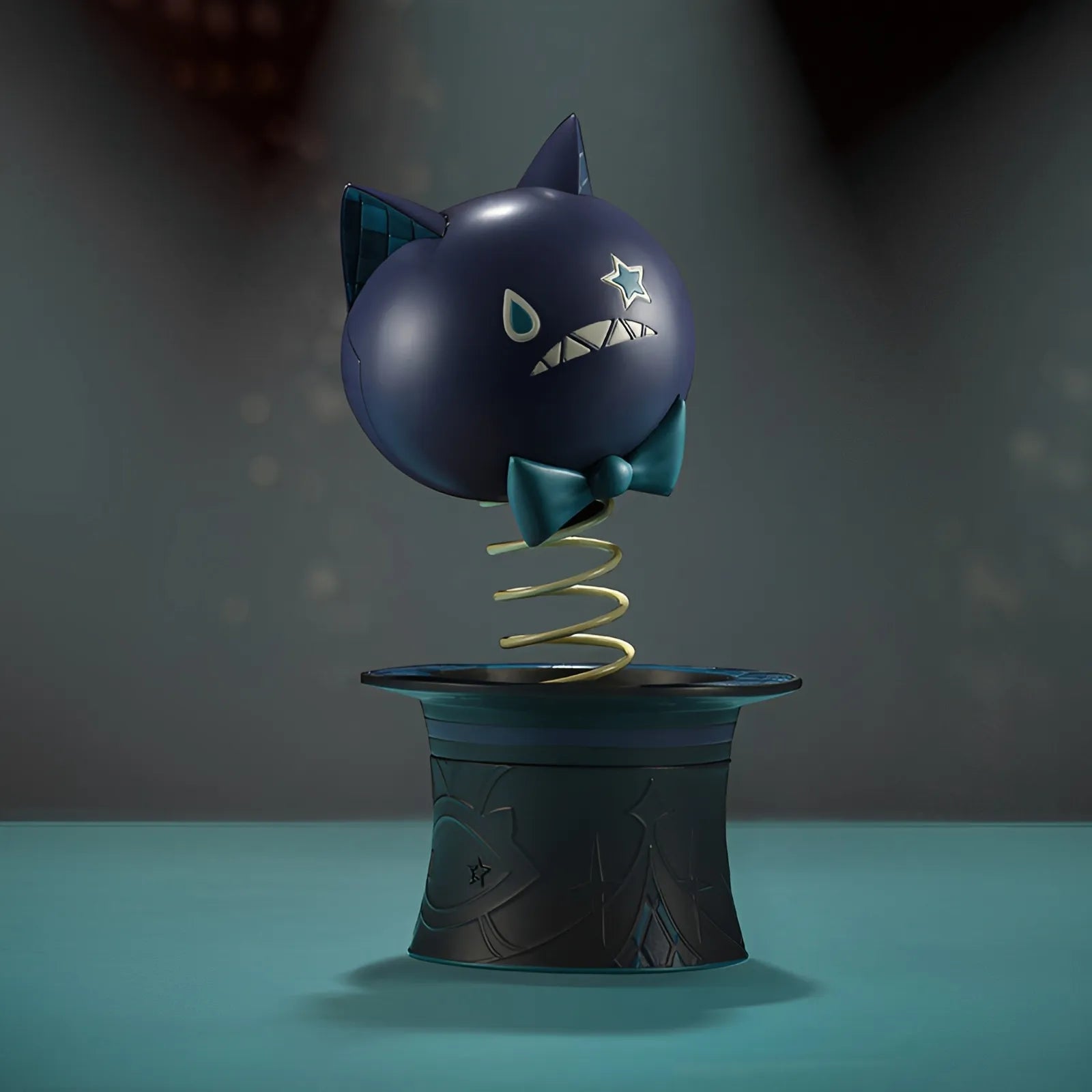 Genshin Impact Lynette cat bobblehead angled display jack in the box figure