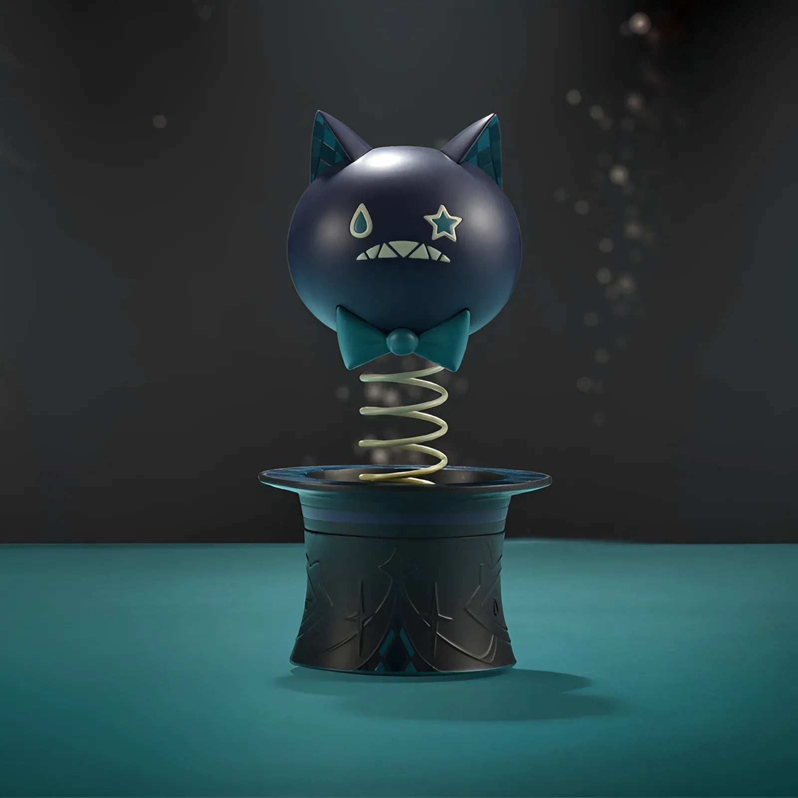 Genshin Impact Lynette cat bobblehead display scene mystical arts collectible