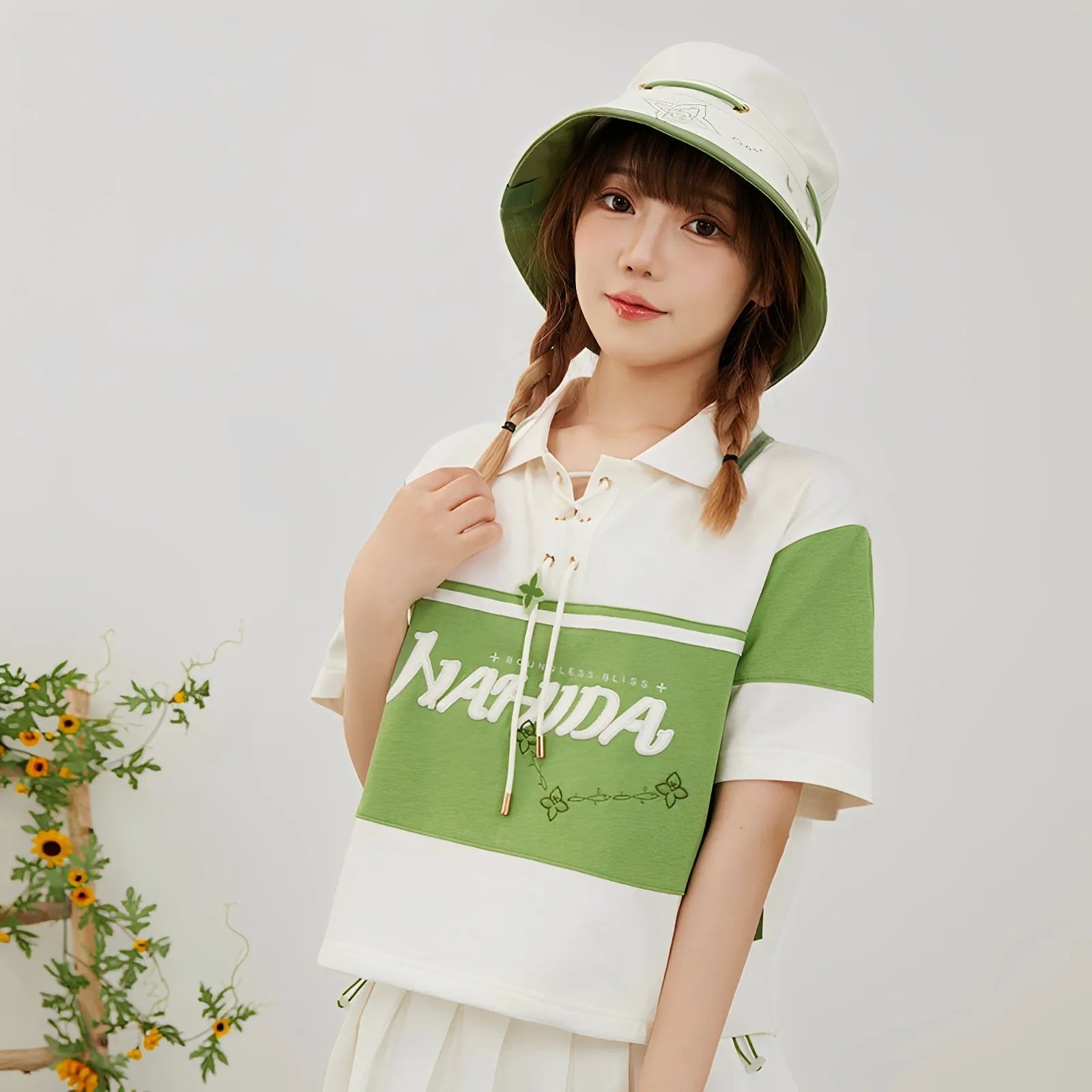 Nahida polo shirt back view