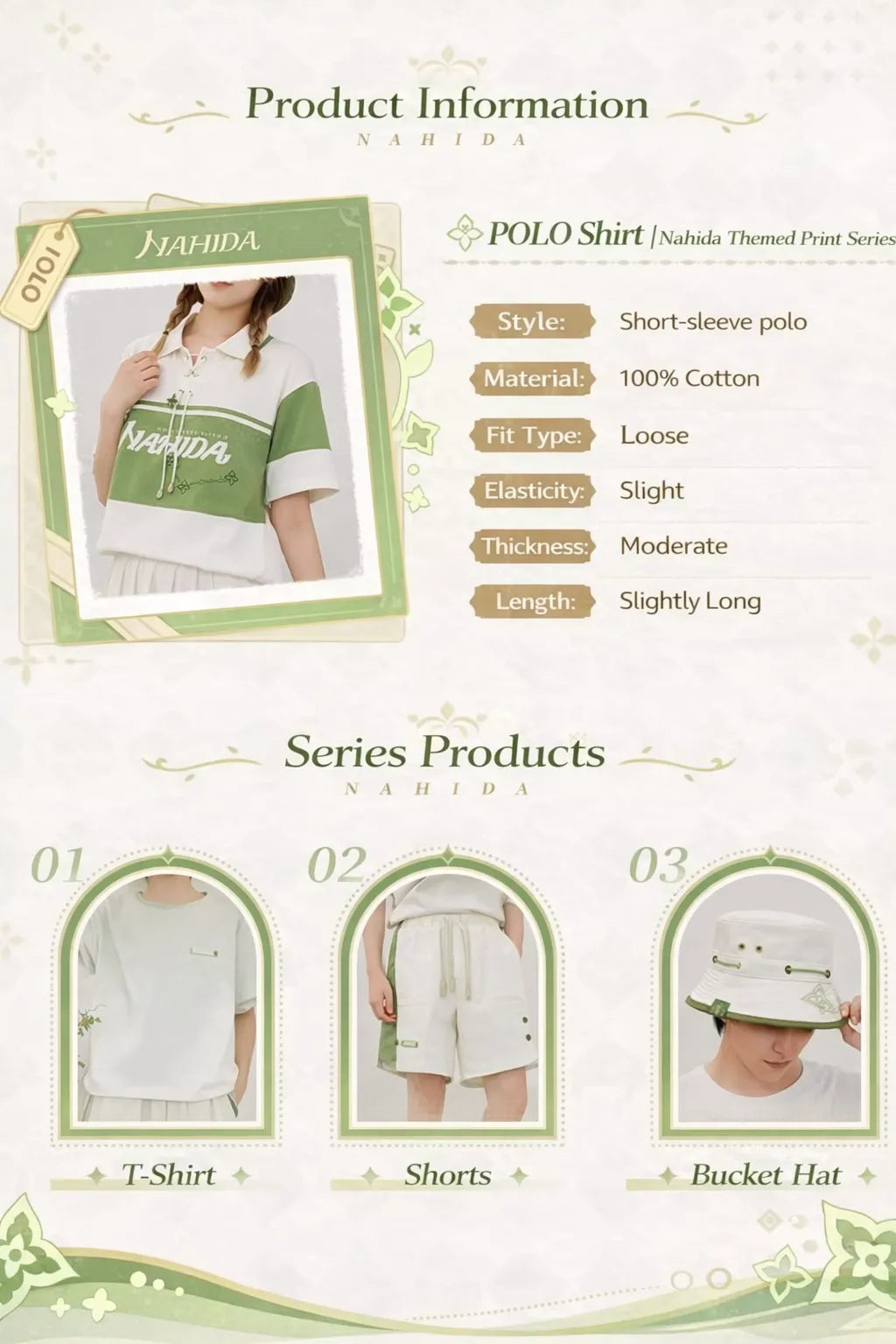 Nahida themed series products display