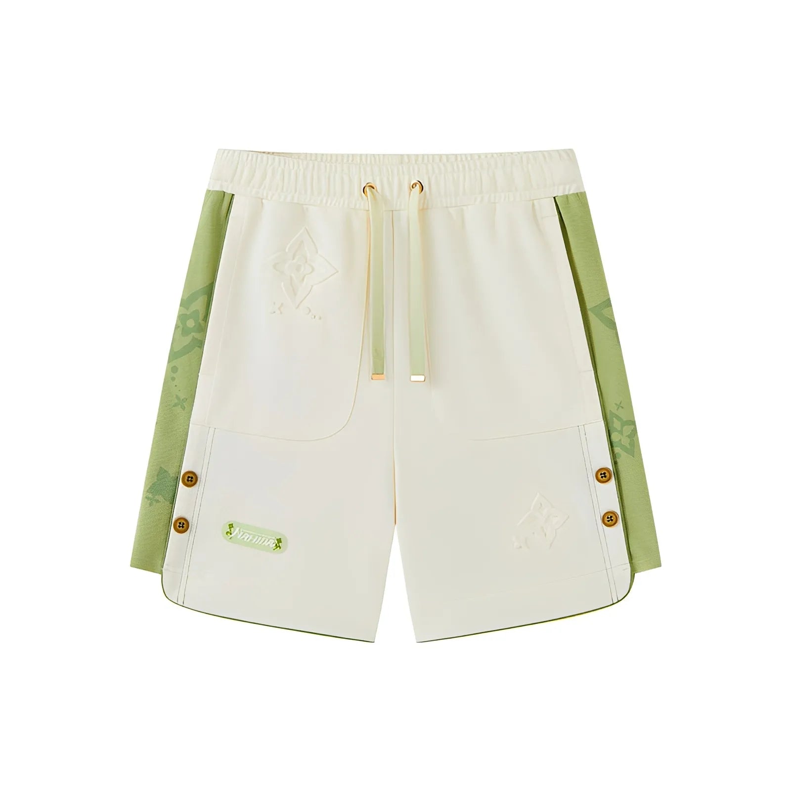 Nahida green white shorts design