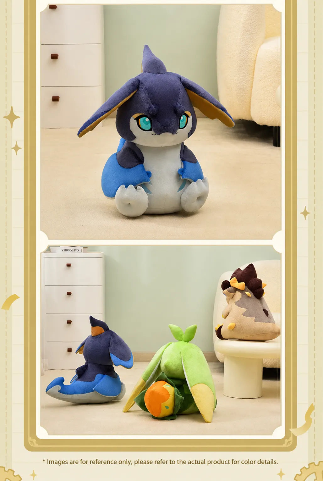 Genshin Natlan Baby Saurian plush lifestyle display