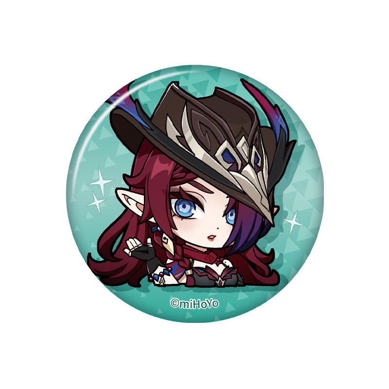 Genshin Impact Chasca chibi emoji badge Natlan series glossy character pin