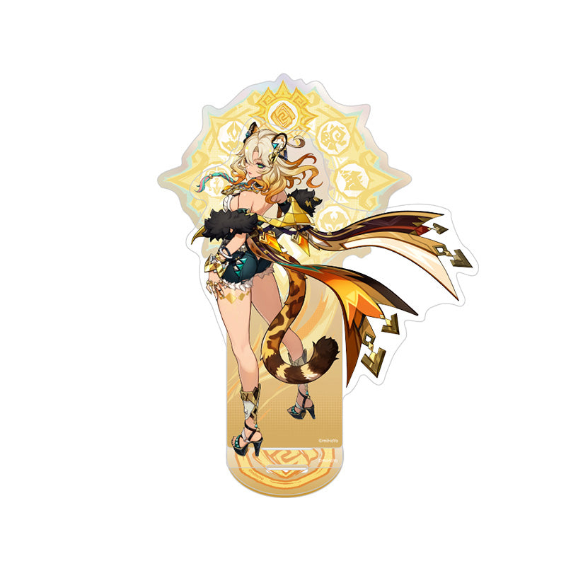 Xilonen acrylic standee from Genshin Impact Natlan Series with detailed character illustration and iridescent finish