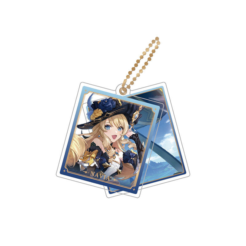 Genshin Impact Navia rotating double-sided acrylic keychain