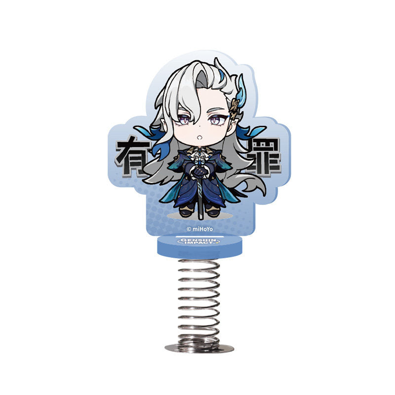 genshin impact neuvillette q version emoji bobble standee front view