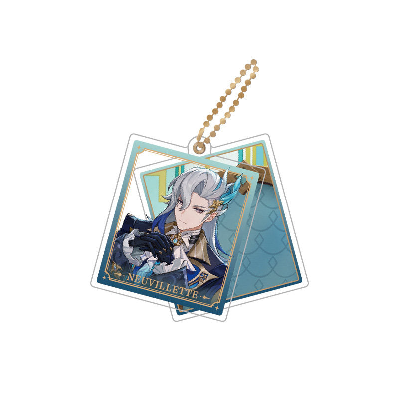 Genshin Impact Neuvillette rotating double-sided acrylic keychain