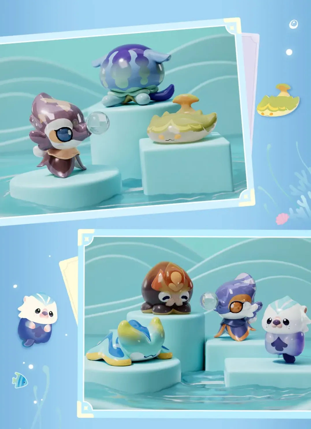 Genshin Impact Ocean Series hidden version and special electroplated figures display