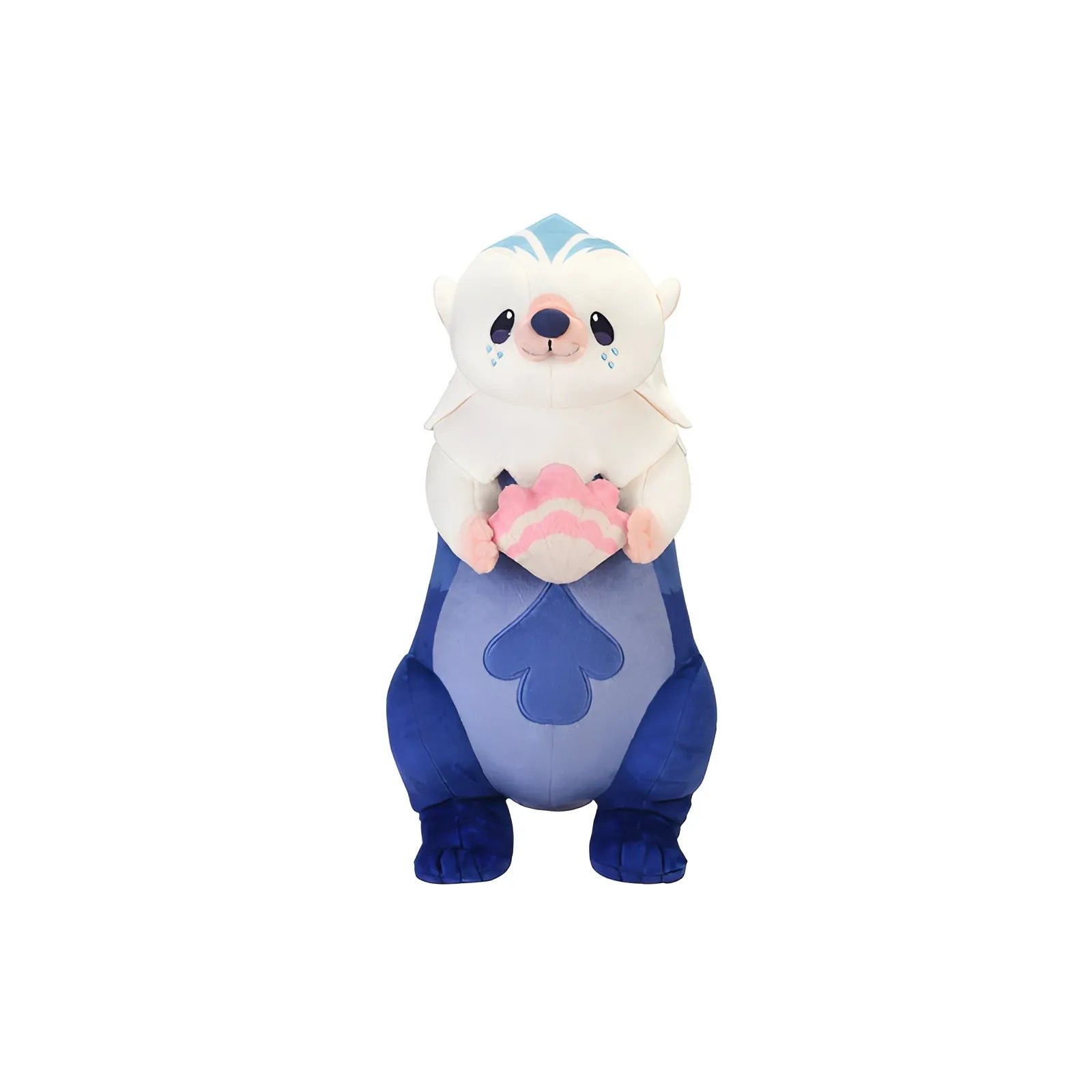 Genshin Impact Ocean Series Yoyo Sea Otter plush keychain back view with tail and stitching detail