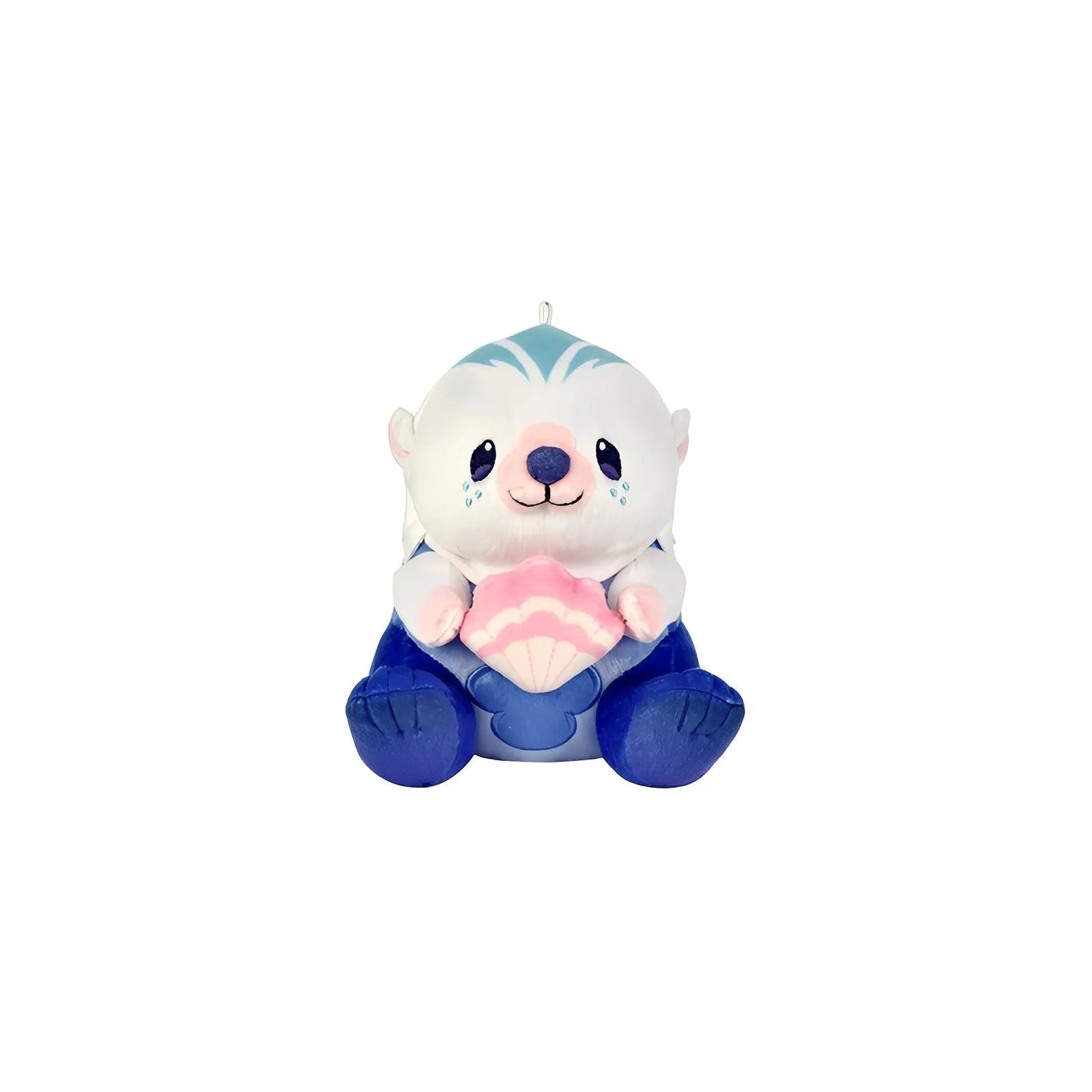Genshin Impact Ocean Series Yoyo Sea Otter plush keychain front view soft toy holding shell