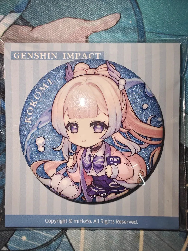 Genshin Impact Outing Series Chibi Badge & Pin Keychain