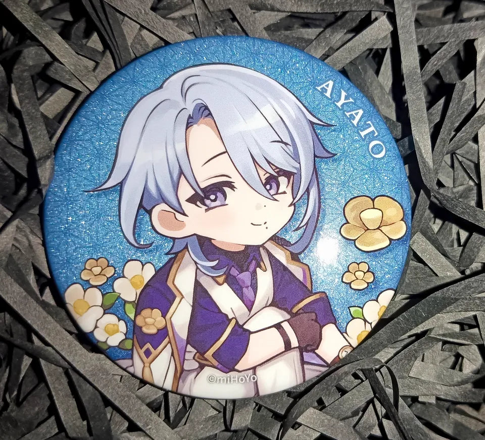 Genshin Impact Outing Series Chibi Badge & Pin Keychain