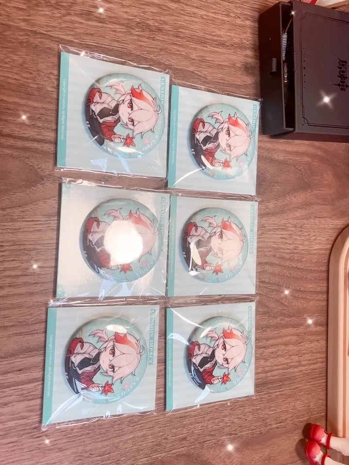 Genshin Impact Outing Series Chibi Badge & Pin Keychain