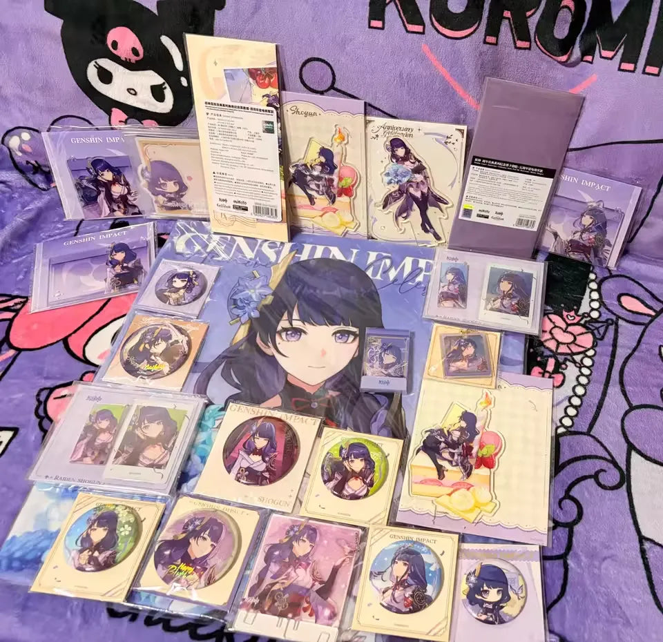 Genshin Impact Outing Series Chibi Badge & Pin Keychain