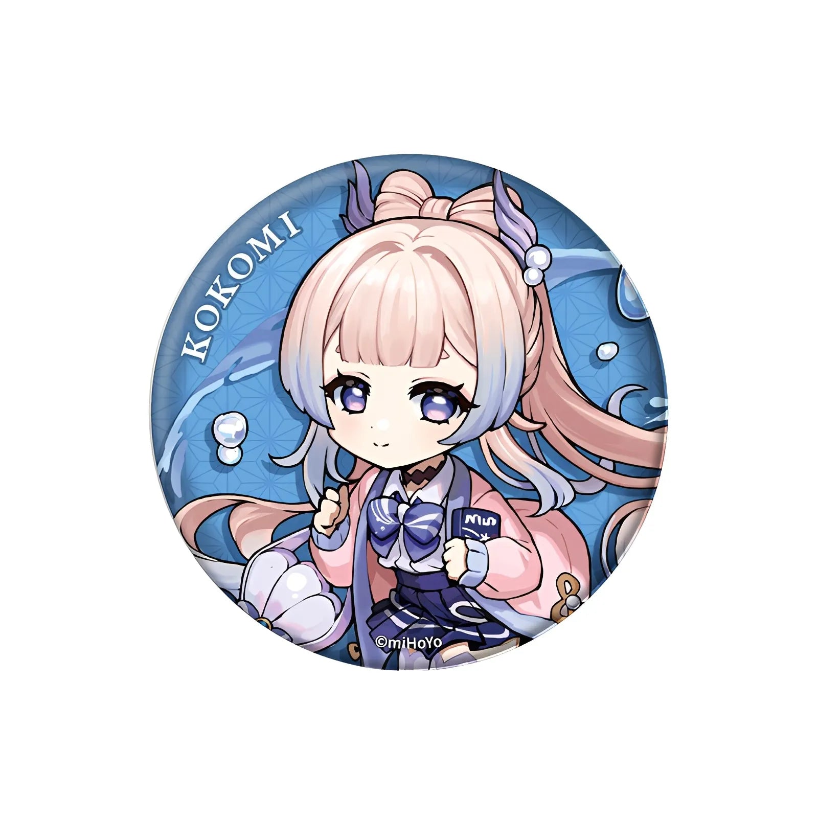 Genshin Impact Outing Series chibi badge Sangonomiya Kokomi collectible pin